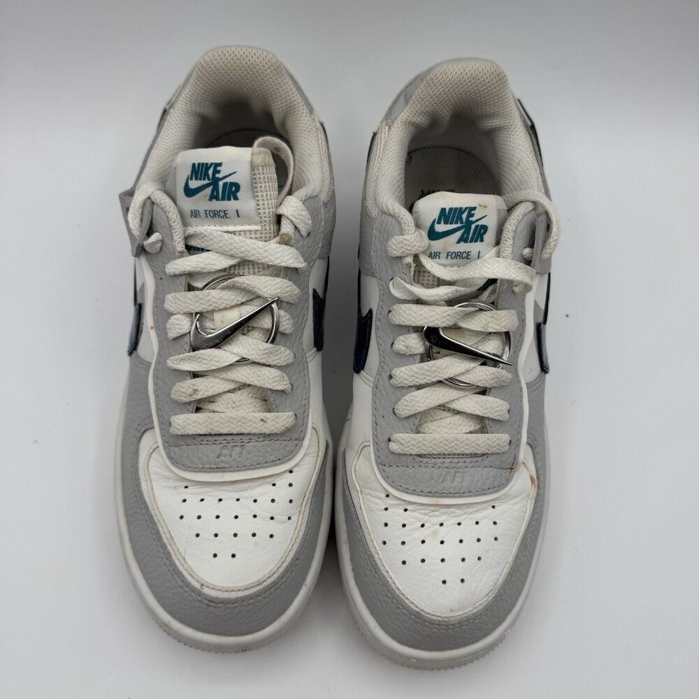 Nike Air Force 1 Shadow Low Womens Size 7 White Spruce Green Gray DR7856-100 - Picture 5 of 14